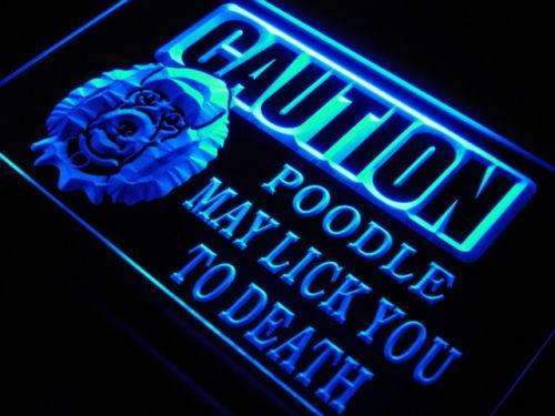 Caution Poodle LED Light Sign - LED Gift Works