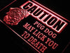 Caution Pug LED Light Sign - Way Up Gifts