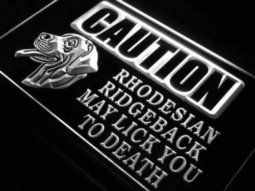 Caution Rhodesian Ridgeback LED Light Sign - Way Up Gifts