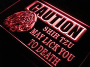 Caution Shih Tzu LED Light Sign - LED Gift Works