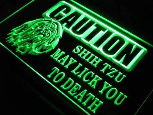 Caution Shih Tzu LED Light Sign - LED Gift Works
