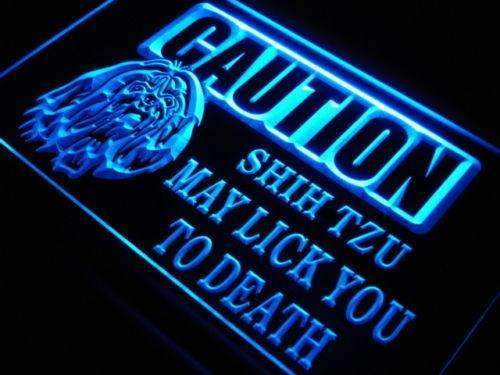 Caution Shih Tzu LED Light Sign - LED Gift Works