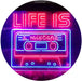 Life is a Mixtape Quotes Bedroom Decor LED Light Sign - Way Up Gifts