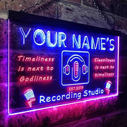 Personalized Recording Studio LED Light Sign - LED Gift Works