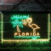 Miami Florida Flamingo LED Light Sign - LED Gift Works
