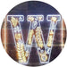 Family Name Letter W Monogram Initial LED Light Sign - Way Up Gifts