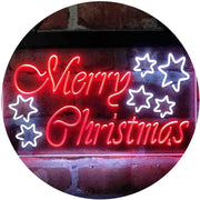 Merry Christmas Stars Decoration LED Light Sign - LED Gift Works