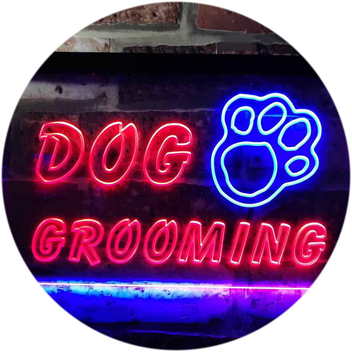 Paw Print Dog Grooming LED Light Sign - Way Up Gifts