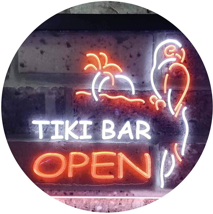 Parrot Tiki Bar Open LED Light Sign - Way Up Gifts