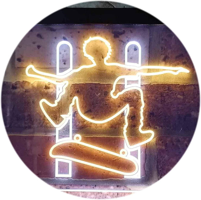 Kids Room Decor Skateboard Jump LED Light Sign - Way Up Gifts