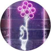 Balloon Girl Kids Room Decor LED Light Sign - LED Gift Works