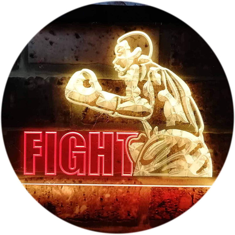 Fitness Gym Boxer Fight Boxing Man Cave LED Light Sign - LED Gift Works