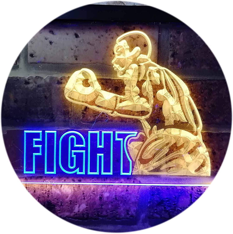 Fitness Gym Boxer Fight Boxing Man Cave LED Light Sign - LED Gift Works