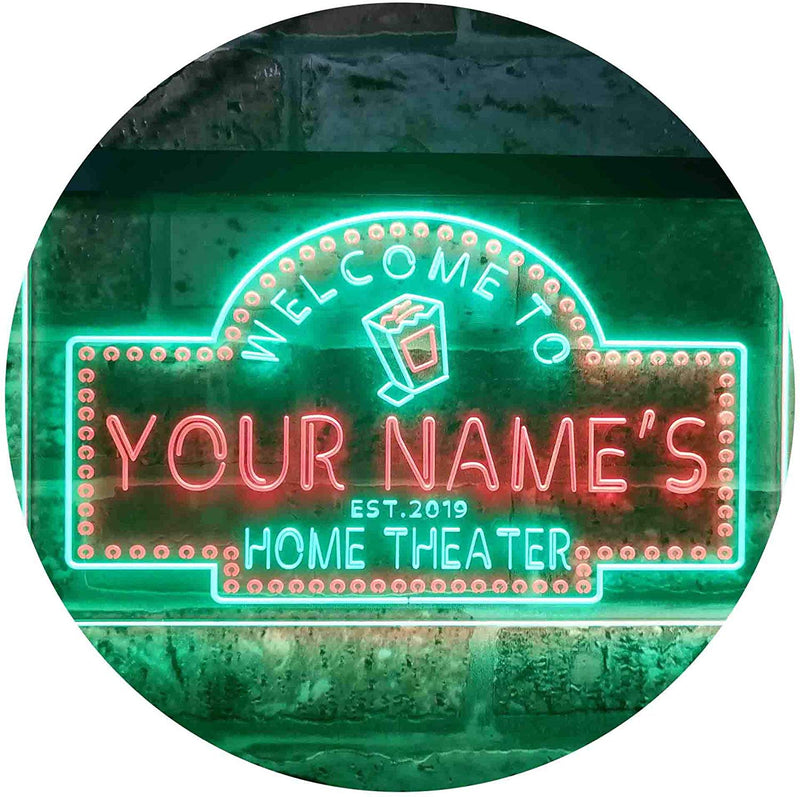 Personalized Movie Room Home Theater LED Light Sign - LED Gift Works
