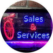Bicycle Bike Sales Repairs Services LED Light Sign - LED Gift Works
