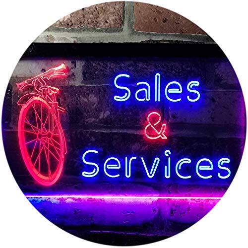 Bicycle Bike Sales Repairs Services LED Light Sign - LED Gift Works