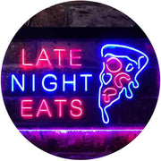 Late Night Eats Pizza LED Light Sign - LED Gift Works