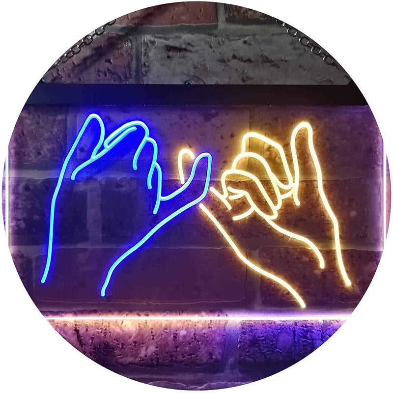 Pinky Swear Promise Cute Room Decor LED Light Sign - LED Gift Works