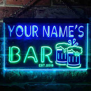 Personalized Beer Mugs Bar LED Light Sign - LED Gift Works