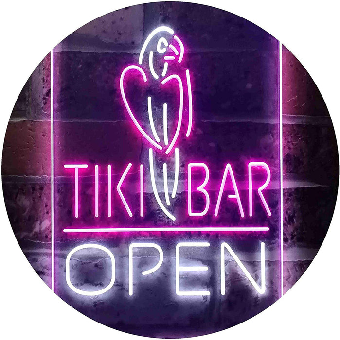 Parrot Tiki Bar Open LED Light Sign - Way Up Gifts