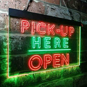 Pick Up Here Open LED Light Sign - LED Gift Works