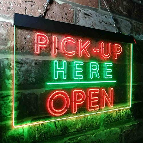 Pick Up Here Open LED Light Sign - LED Gift Works