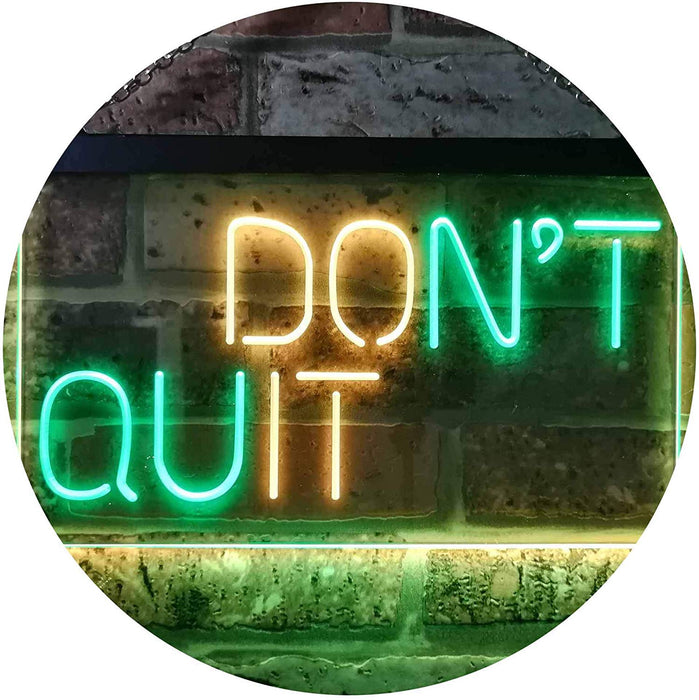 Don't Quit Do It Positive Quote Wall Decor LED Light Sign - Way Up Gifts
