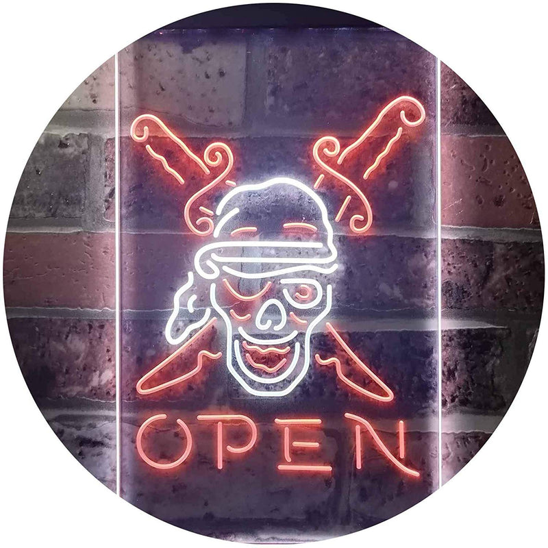 Beach Shop Pirate Open LED Light Sign - LED Gift Works