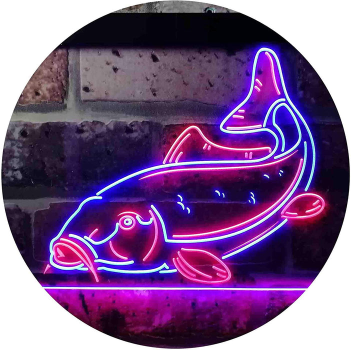 Cabin Fishing Bait Store Carp Fish LED Light Sign - Way Up Gifts