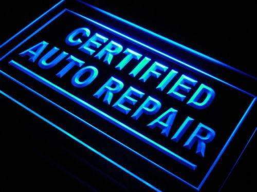 Certified Auto Repair Shop LED Light Sign - Way Up Gifts