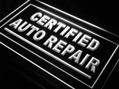 Certified Auto Repair Shop LED Light Sign - Way Up Gifts