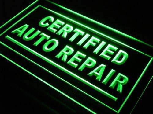 Certified Auto Repair Shop LED Light Sign - Way Up Gifts