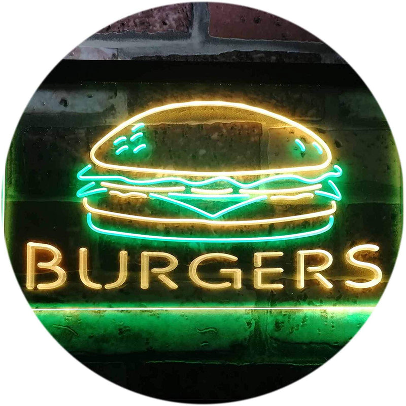 Hamburgers Burgers LED Light Sign - LED Gift Works