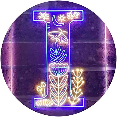 Family Name Letter I Monogram Initial LED Light Sign - Way Up Gifts