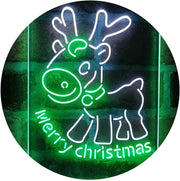 Merry Christmas Reindeer LED Light Sign - LED Gift Works