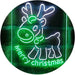 Merry Christmas Reindeer LED Light Sign - Way Up Gifts