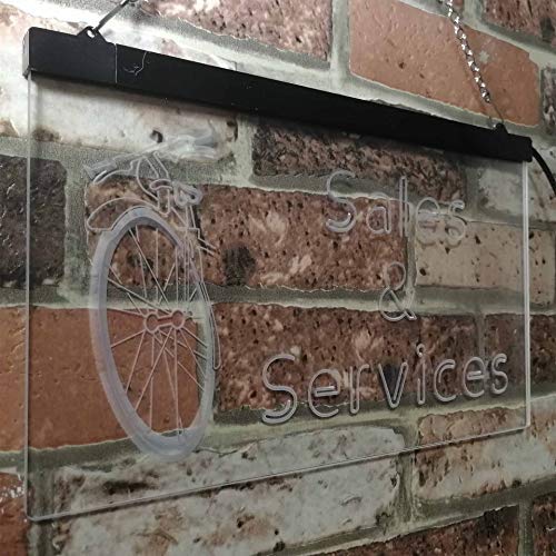 Bicycle Bike Sales Repairs Services LED Light Sign - Way Up Gifts