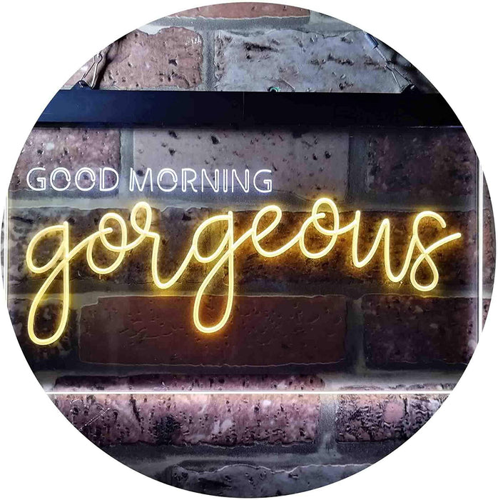 Girlfriend Gift Good Morning Gorgeous LED Light Sign - Way Up Gifts