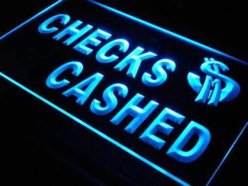 Checks Cashed LED Light Sign - LED Gift Works