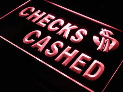 Checks Cashed LED Light Sign - LED Gift Works