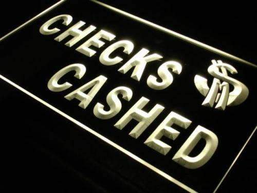 Checks Cashed LED Light Sign - Way Up Gifts