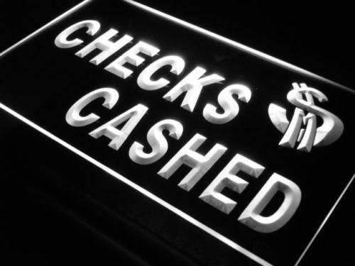 Checks Cashed LED Light Sign - LED Gift Works
