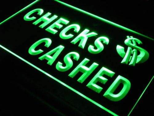 Checks Cashed LED Light Sign - Way Up Gifts