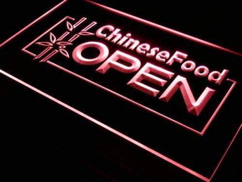 Chinese Food Open LED Light Sign - LED Gift Works