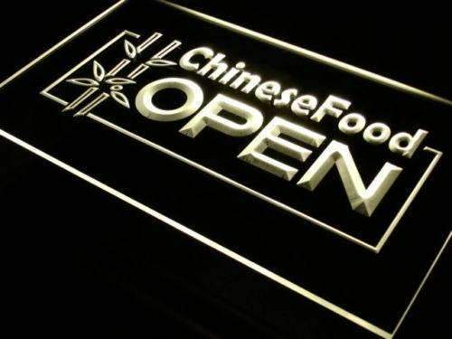 Chinese Food Open LED Light Sign - LED Gift Works