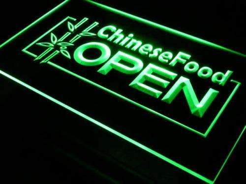 Chinese Food Open LED Light Sign - Way Up Gifts