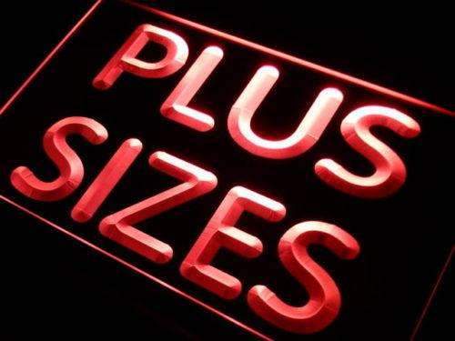 Clothing Plus Sizes LED Light Sign - LED Gift Works