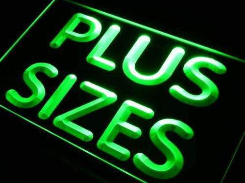 Clothing Plus Sizes LED Light Sign - LED Gift Works