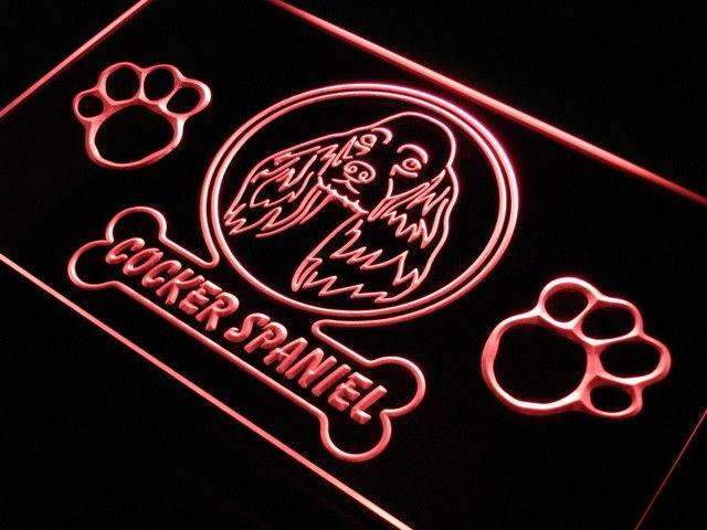Cocker Spaniel Dog LED Light Sign - LED Gift Works