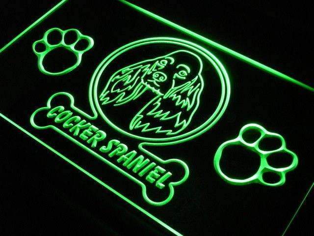 Cocker Spaniel Dog LED Light Sign - LED Gift Works